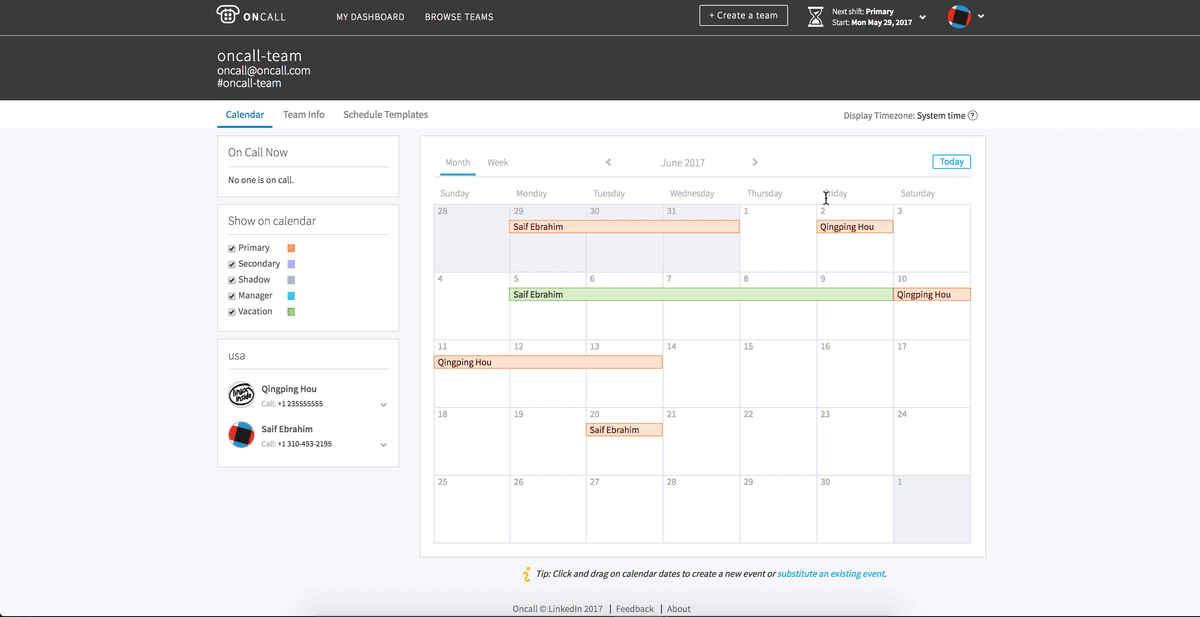 swap calendar events